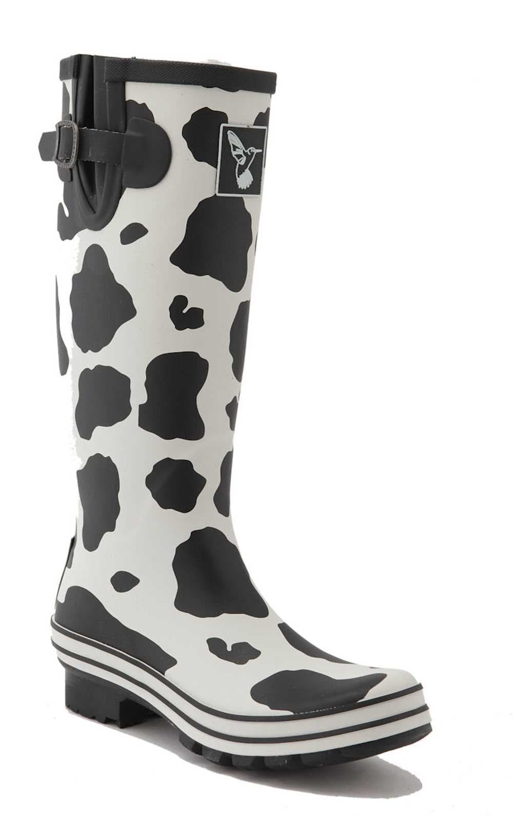 Evercreatures Cow Print Wellington Boots