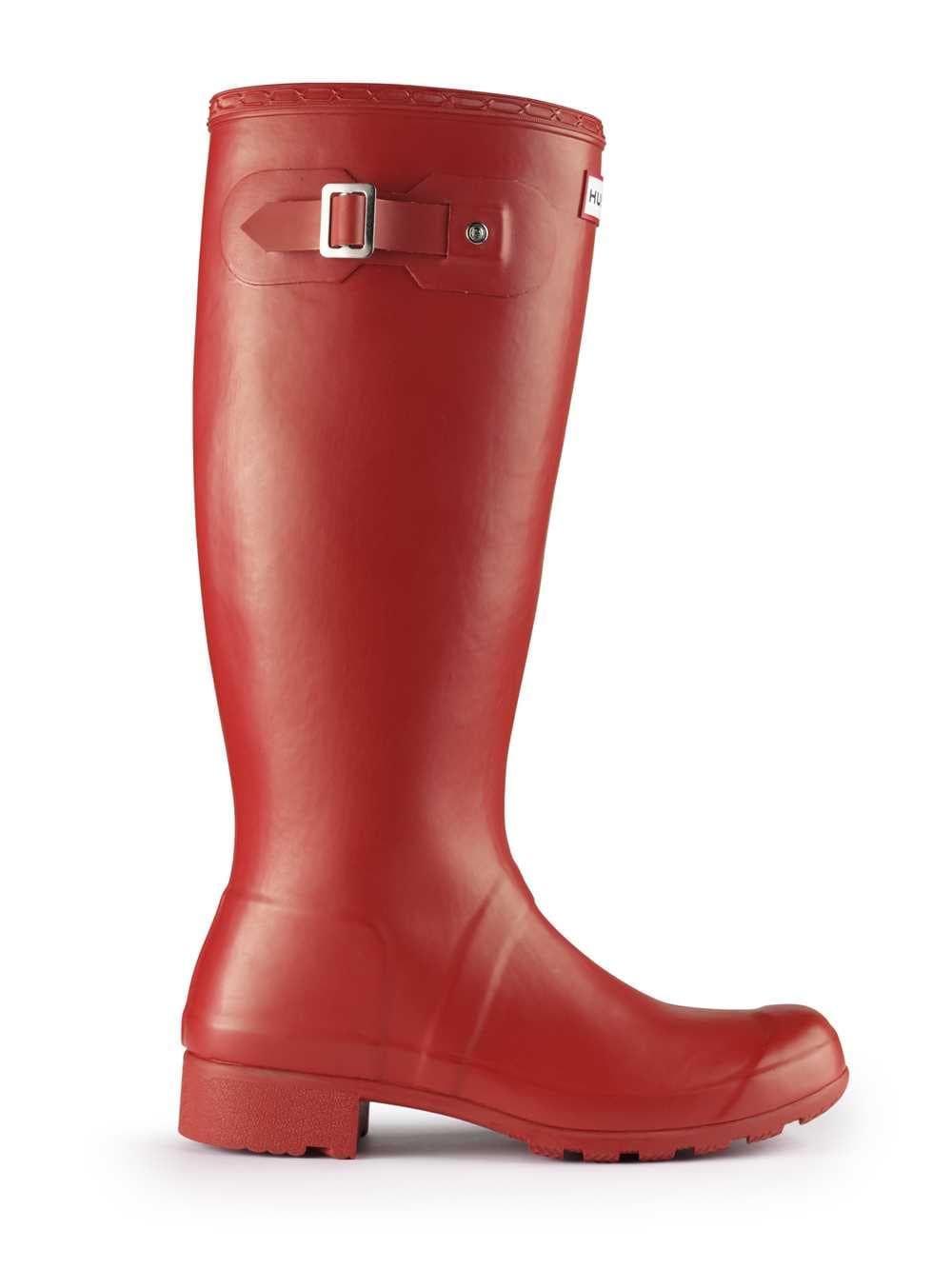 Hunter Original Tour Foldable Wellies in Matt Red