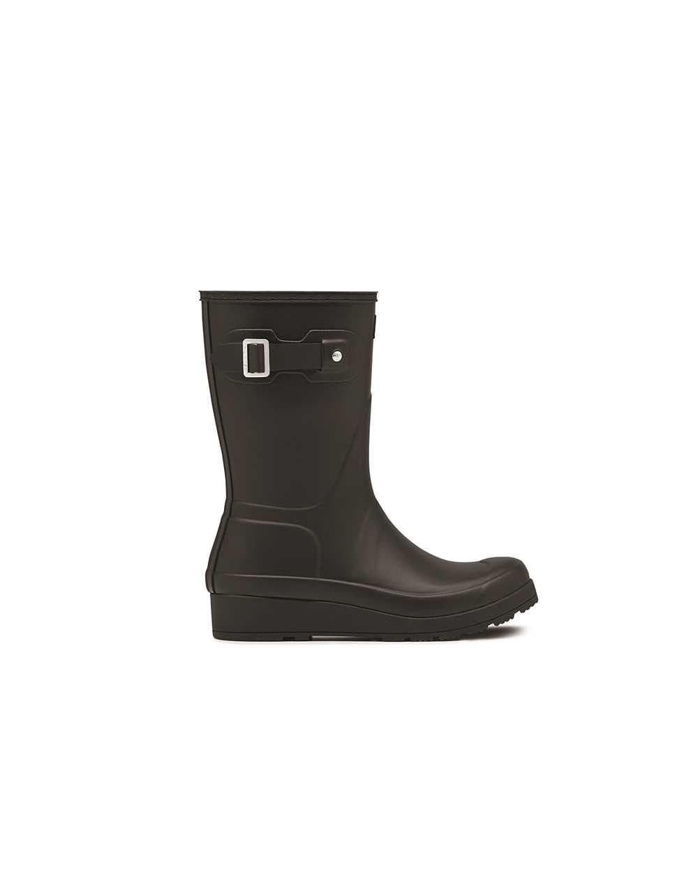 Hunter Women's Original Short Wellington Boots Low Wedge Sole